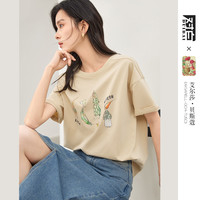 2023夏装新品联名童话印花女式短袖T恤
