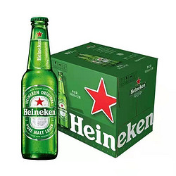 Heineken 喜力 啤酒500ml*12瓶整箱玻璃瓶装喜力黄啤酒