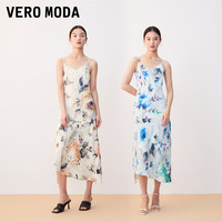 VERO MODA 连衣裙2023早秋新款优雅百搭唯美女人水墨画印花吊带裙