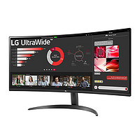 LG 乐金 34WR50QC 34英寸 VA 曲面 FreeSync 显示器（3440×1440、100Hz、99%sRGB、HDR10）