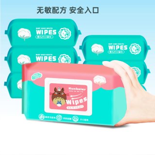 MENGFUZI 梦芙姿 1大包|80抽婴儿湿巾纸手口专用宝宝幼儿童家用湿纸巾家庭实惠装