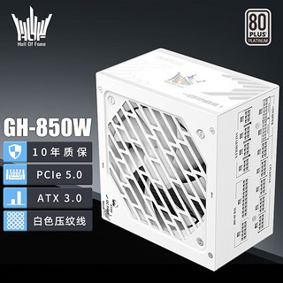 影驰 名人堂HOF全日系电容/智能启停/白金牌认证全模组/atx3.0 PCIE5.0机箱台式机电源 GH850 额定850W