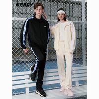 NERDY2023春夏新品宽松休闲运动服长裤套装情侣同款女外套上衣潮