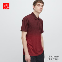 优衣库 男装 DRY-EX吸湿排汗POLO衫(渐变短袖T恤 2023春夏)456779 17 渐变红 175/100A/L