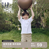 Gap男幼童夏季款纯棉透气POLO衫短袖595240儿童装上衣