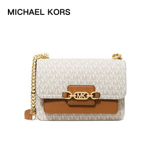 MICHAEL KORS 迈克·科尔斯 HEATHER系列香草拼棕色单肩斜挎包 30S2G7HL3B