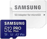 SAMSUNG 三星 PRO Plus 512GB microSDXC UHS-I U3 160MB/s 全高清和 4K UHD 存储卡，包括 SD 适配器 (MB-MD512KA/EU)