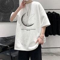 胖胖哥设计感短袖t恤男夏季纯棉宽松潮流ins衣服大码港风半袖体恤
