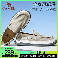 CAMEL 骆驼 2023春夏新款男士布鞋透气一脚蹬休闲鞋爸爸懒人薄款帆布男鞋