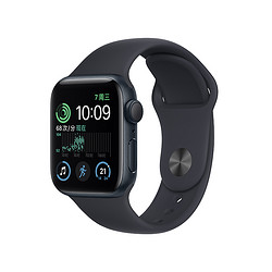 Apple 苹果 Watch SE 2022款智能手表 40mm GPS版 午夜色铝金属表壳 运动型表带