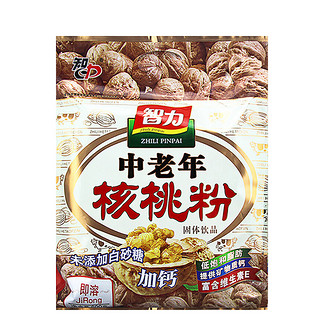 ZHILI 智力 中老年核桃粉600g（内含17小包）未添加白砂糖 速溶即食代餐粉