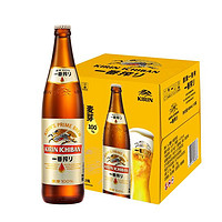 百亿补贴：KIRIN 麒麟 一番榨 黄啤酒 600ml*12瓶装 整箱装