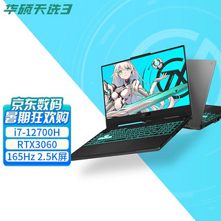 ASUS 华硕 天选3 第12代酷睿版 15.6英寸游戏本学生电竞笔记本手提电脑 灰/i7-12700H/3060/2.5K屏 16G内存/512G固态