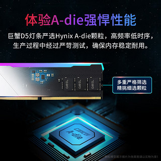 GeIL 金邦 巨蟹系列 DDR5 6800MHz RGB 台式机内存 灯条 白色 32GB 16GB*2