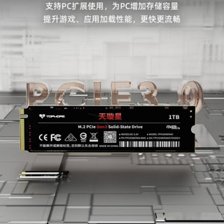 TOPMORE 达墨 天璇星 NVMe M.2 固态硬盘 1TB（PCI-E3.0）