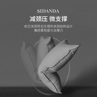 SIDANDA95白鹅绒枕头五星级酒店羽绒枕芯100支全棉柔软舒适回弹
