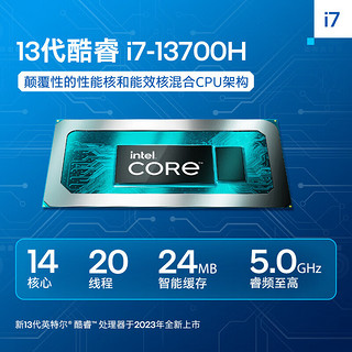 Hasee 神舟 战神T7 16英寸游戏本电脑（i7-13700H、16GB、1TB）