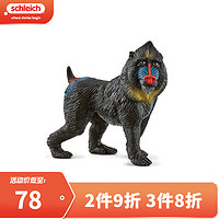 思乐（Schleich S）仿真动物模型小动物玩具熊猫 动物世界玩具男孩女孩 彩面狒狒玩具14856