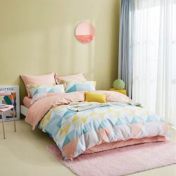 lovo乐蜗家纺寻彩空间全棉四件套15m床