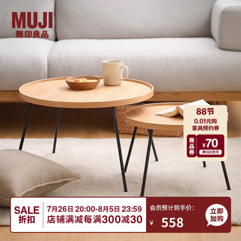 省90元】無印良品餐厅家具_MUJI 無印良品无印良品（MUJI）木制铁脚小 