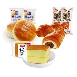 桃李 酵母面包/纯蛋糕/巧乐角 3口味 共540g