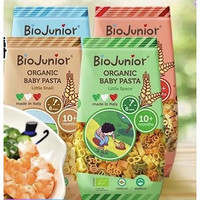 88VIP：BioJunior 碧欧奇 宝宝面条 200g*4 蜗牛+蝴蝶+太空+圆圈不添加盐