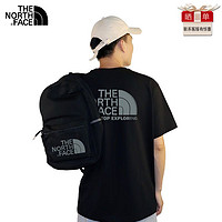 北面 THENORTHFACE 北面T恤纯棉短袖圆领男女同款户外夏季透气印花大LOGO 黑色NT7UN06A 95/M