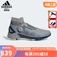 adidas 阿迪达斯 高尔夫球鞋男士新款运动ZG21 MOTION BO golf球鞋男 GZ5277 灰/柠檬黄/胜利蓝 带钉