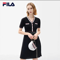 抖音超值购：FILA 斐乐 百褶连衣裙 F11W331399A