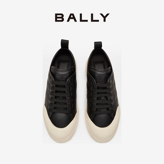 BALLY 巴利 2023新款男士黑白皮革运动鞋6303314