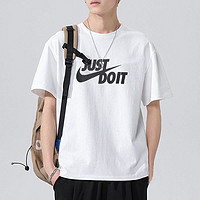 黑卡会员：NIKE 耐克 男装新款时尚印花字母运动服透气短袖T恤AR5007-100