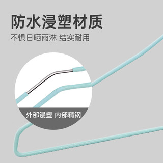 惠寻 京东自有品牌 衣架超值30支装 浸塑防滑晾衣架绿色灰色随机发货