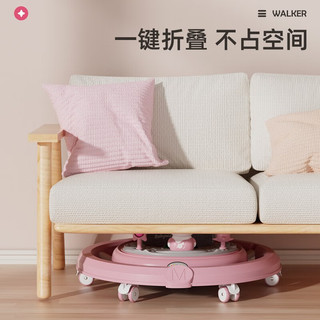 Joyncleon 婧麒 学步车防o型腿婴儿多功能防侧翻手推车宝宝可坐可推静音学行车 公主粉把手款