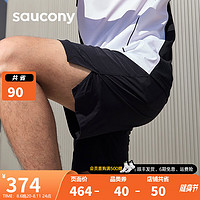 saucony 索康尼 跑步4D男士短裤夏季新款五分裤透气专业跑步旗舰宽松运动裤 黑色 L