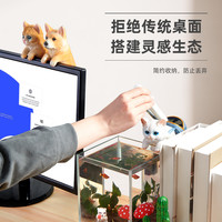 yee 意牌 鱼缸装饰造景猫咪背包摆件创意水族办公桌可爱悬浮小摆件套餐