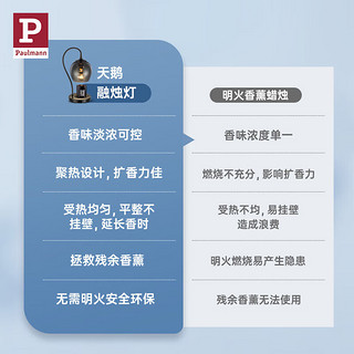 德国柏曼 P柏曼融烛灯Crell 客厅卧室床头灯氛围香薰无明火融蜡台灯MG202001