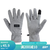 DECATHLON 迪卡侬 手套男冬季保暖滑雪防寒战术摩托运动春秋款骑行手套 ODA烟灰色XL 4559411