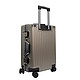 爱多美行李箱大容量非登机箱铝框女旅行箱可坐人男密码箱商务耐摔 深灰铝框 20寸