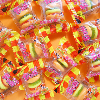 口力德国Trolli汉堡橡皮糖网红软糖8090怀旧零食儿童节礼物糖果批 口力酸小虫