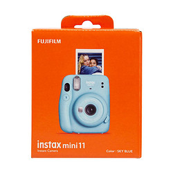 FUJIFILM/富士instax Mini11一次成像拍立得美颜相机礼物 晴空蓝