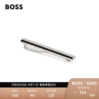 HUGO BOSS 男春夏倾斜边缘蚀刻徽标领带夹