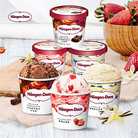 哈根达斯 冰淇淋六杯组合装经典草莓巧克力味冰激凌