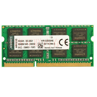 Kingston 金士顿 KVR系列 DDR3 1333MHz 笔记本内存 普条 绿色 8GB KVR1333D3S9/8G