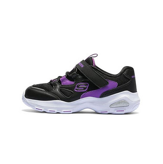 SKECHERS 斯凯奇 D'LITES ULTRA 女童休闲运动鞋 664144L 黑色/紫色 27.5码