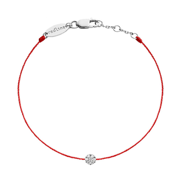 RED LINE Redline巴黎红绳钻石黄金女细绳手链手饰手绳纪念日礼物