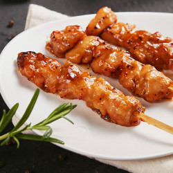 上鲜 炭烤黑椒柠香鸡腿肉串400g 烧鸟串