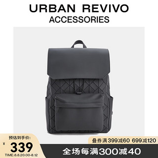 URBAN REVIVO 2023男士大容量双肩背包运动旅行包UAMB32036 正黑