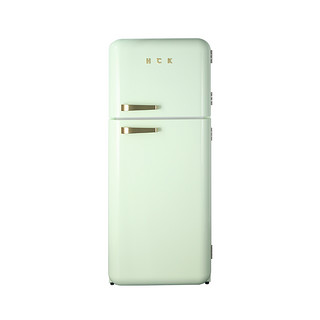 HCK 哈士奇 复古冰箱冷藏冷冻美式家用网红彩色双门绿色冰柜