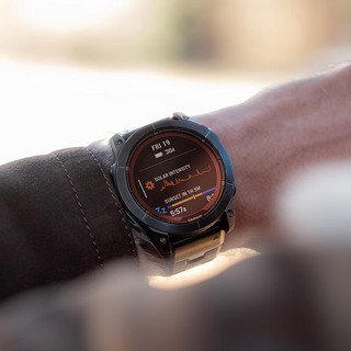 GARMIN 佳明 Fenix7S Pro太阳能旗舰版黑色(42mm)心率跑步户外运动手表送女友