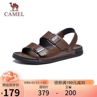 CAMEL 骆驼 男士凉拖两穿缓震软弹商务凉鞋 G13M078036 啡色 40